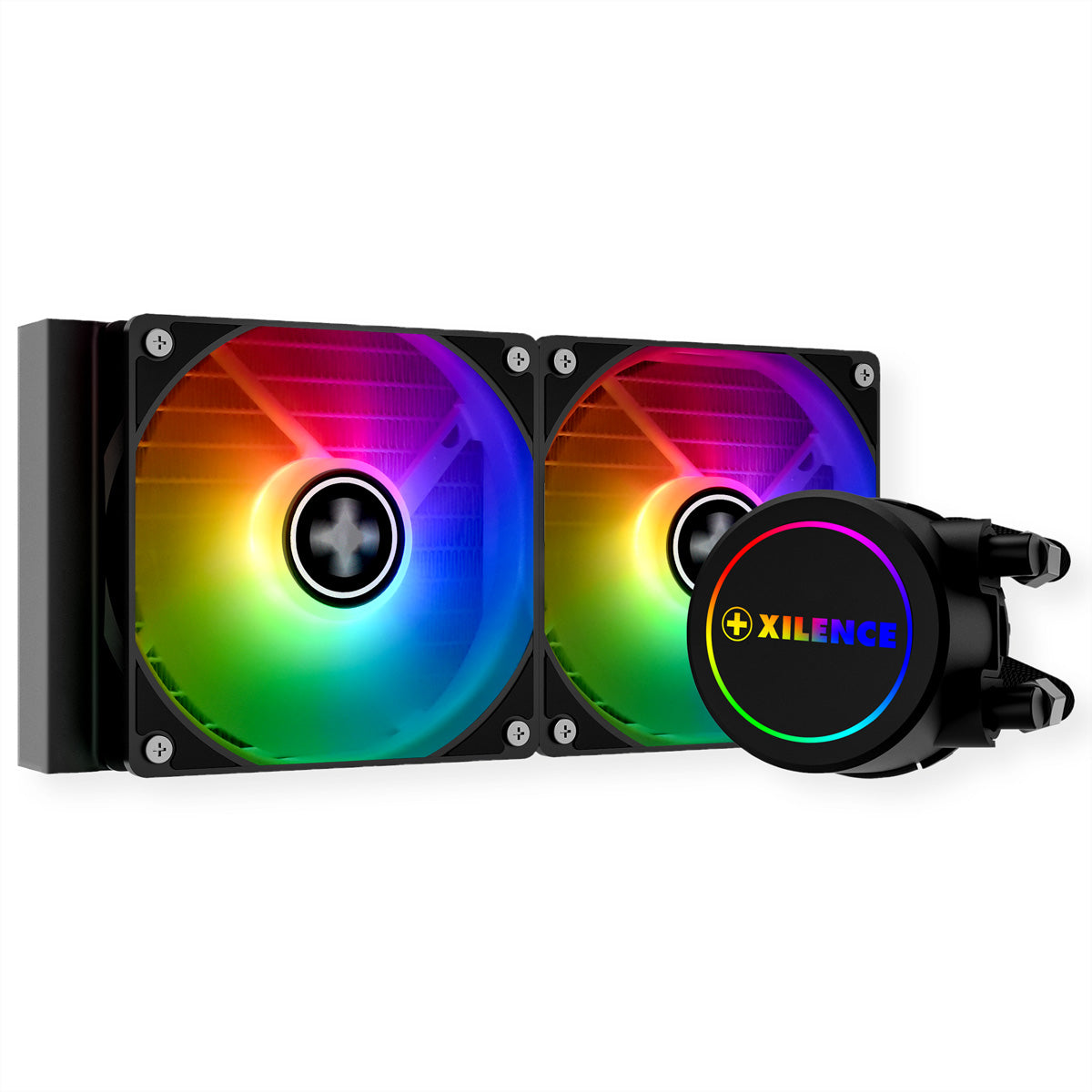 Xilence LQ240.ARGB – Wasserkühlung 240 mm – ARGB, 2×120 mm PWM, 300 W, für AMD AM5/AM4, Intel LGA 1700 und andere