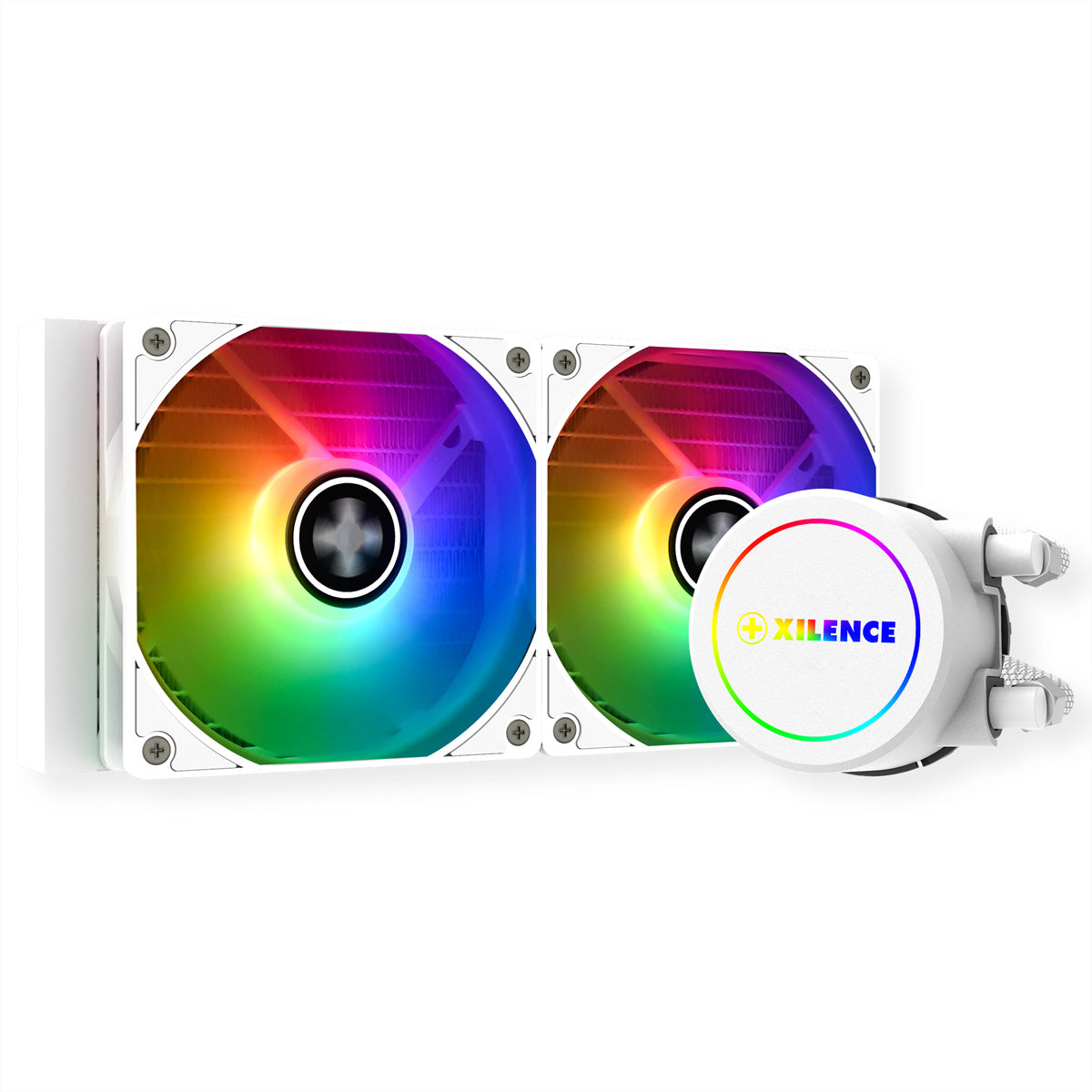 Xilence LQ240.W.ARGB – All-in-One Wasserkühlung – 240 mm, 2×120 mm, ARGB, 300 W, für AM5/AM4/LGA1700 und andere
