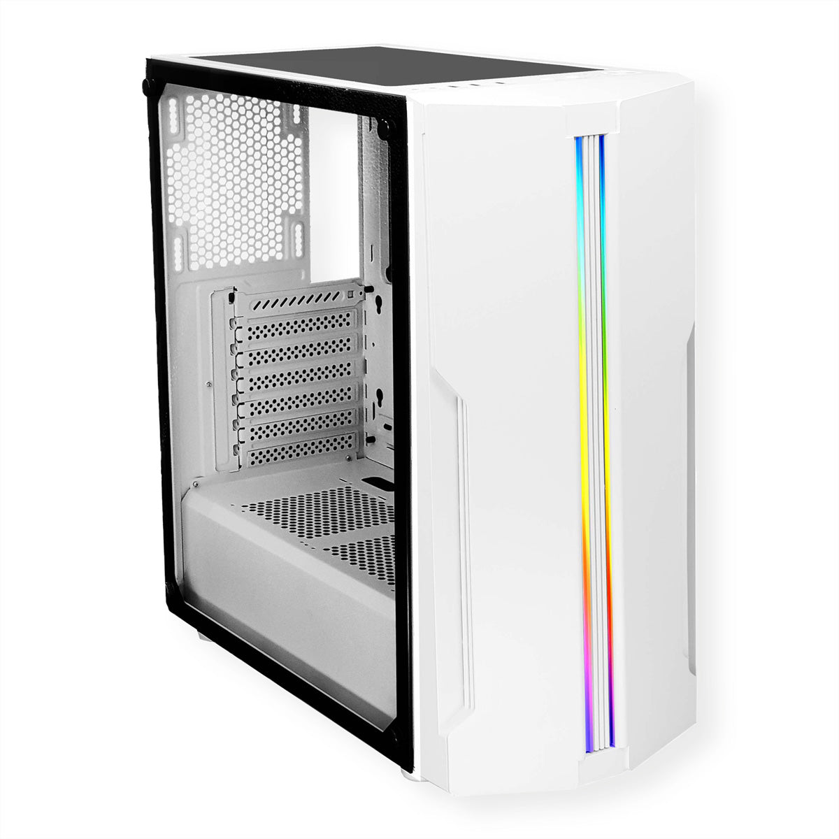 Xilence Xilent Blade X512.W.RGB – ATX Midi-Tower, für ATX/micro-ATX/Mini-ITX, 2× USB 3.0, RGB, 33,5 cm GPU