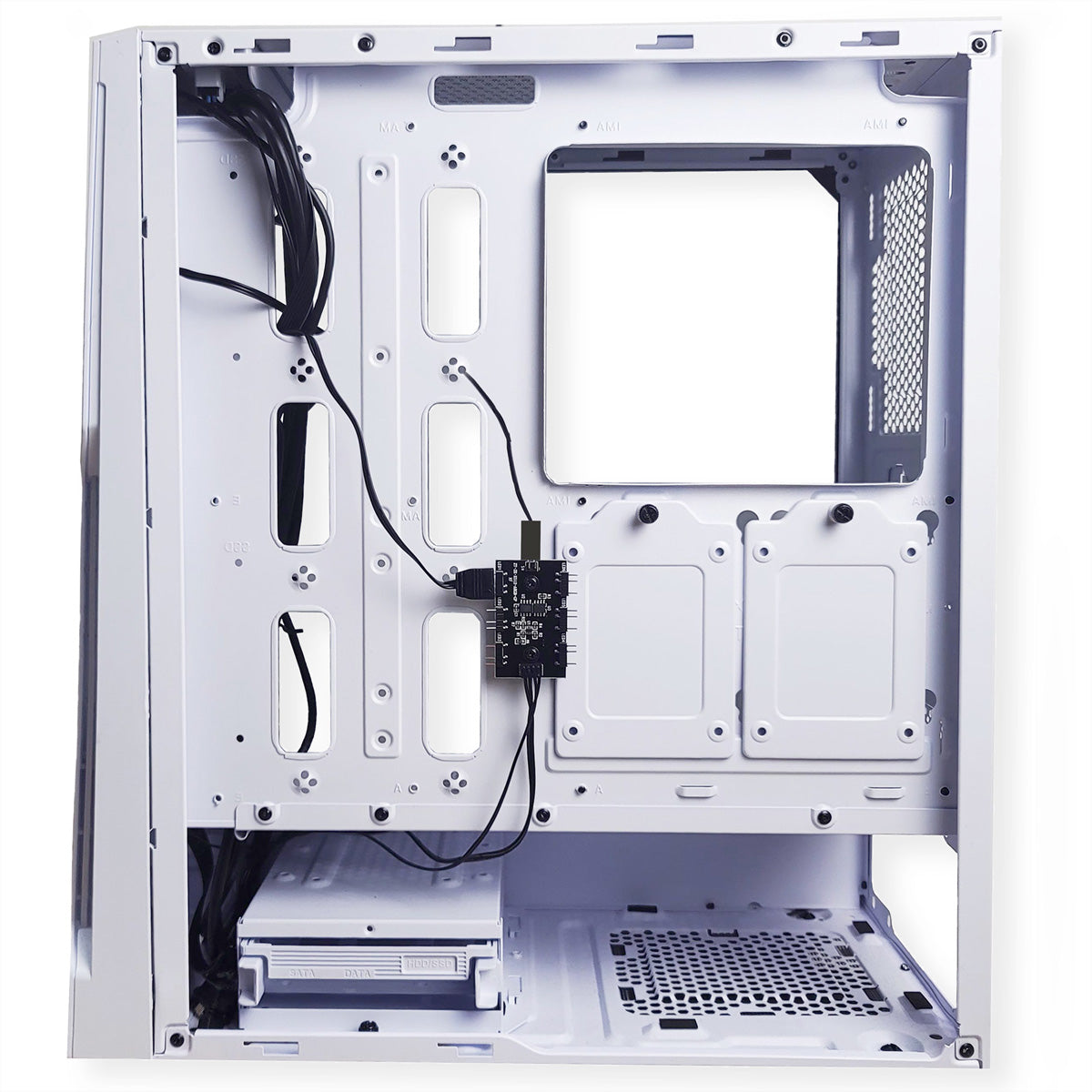 Xilence Xilent Blade X512.W.RGB – ATX Midi-Tower, für ATX/micro-ATX/Mini-ITX, 2× USB 3.0, RGB, 33,5 cm GPU