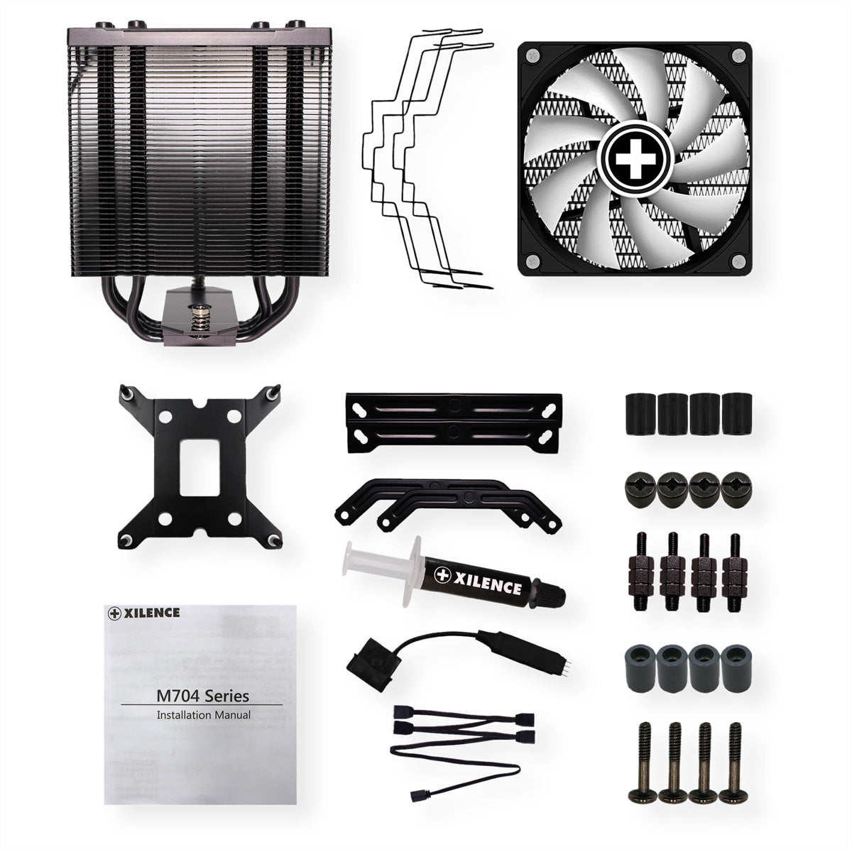 Xilence M704PRO.ARGB – CPU-Kühler – 120 mm PWM ARGB-Lüfter, 4× Heatpipes, 180 W, für AM5/AM4, LGA 1700 und andere