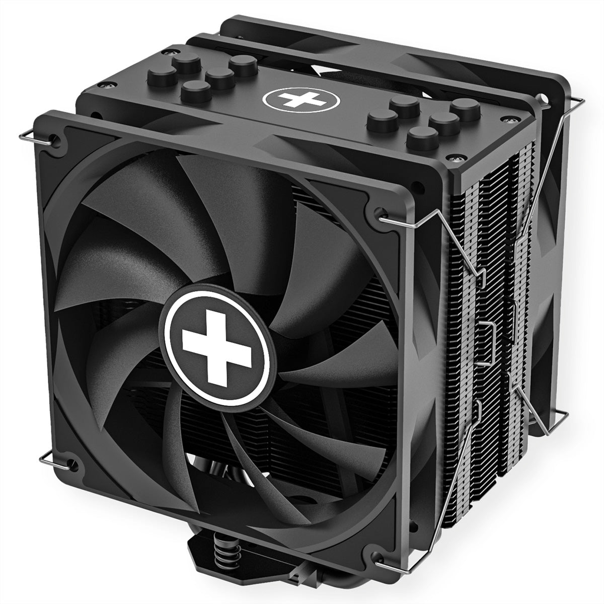 Xilence M705D – CPU-Kühler – 2×120 mm PWM, 5 Heatpipes, 220 W, Schwarz, für AM5, AM4, LGA 1700 und andere