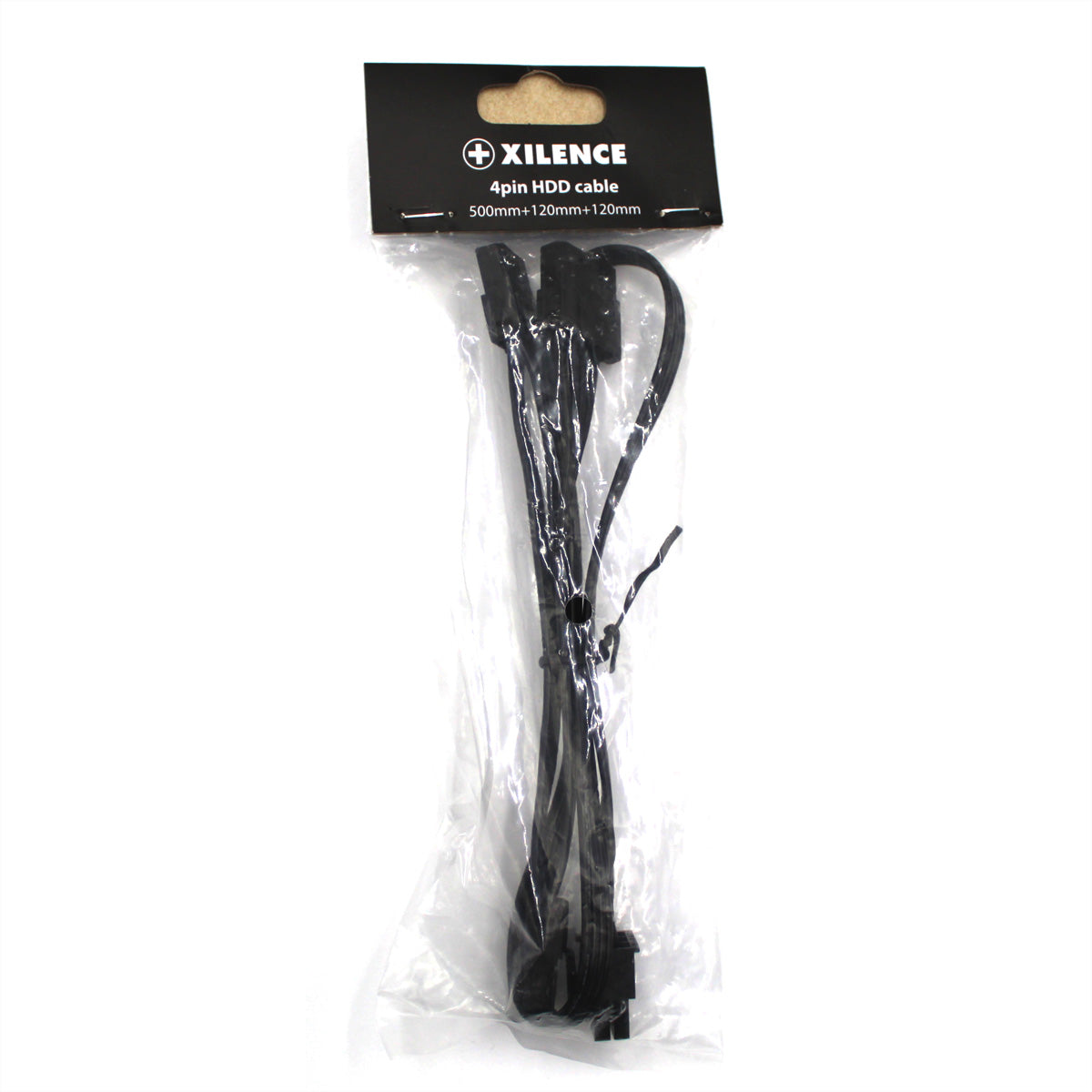 Xilence Molex 4-poliges Stromkabel – Molex 4-polige Buchse–Buchse, 0,74 m, Schwarz