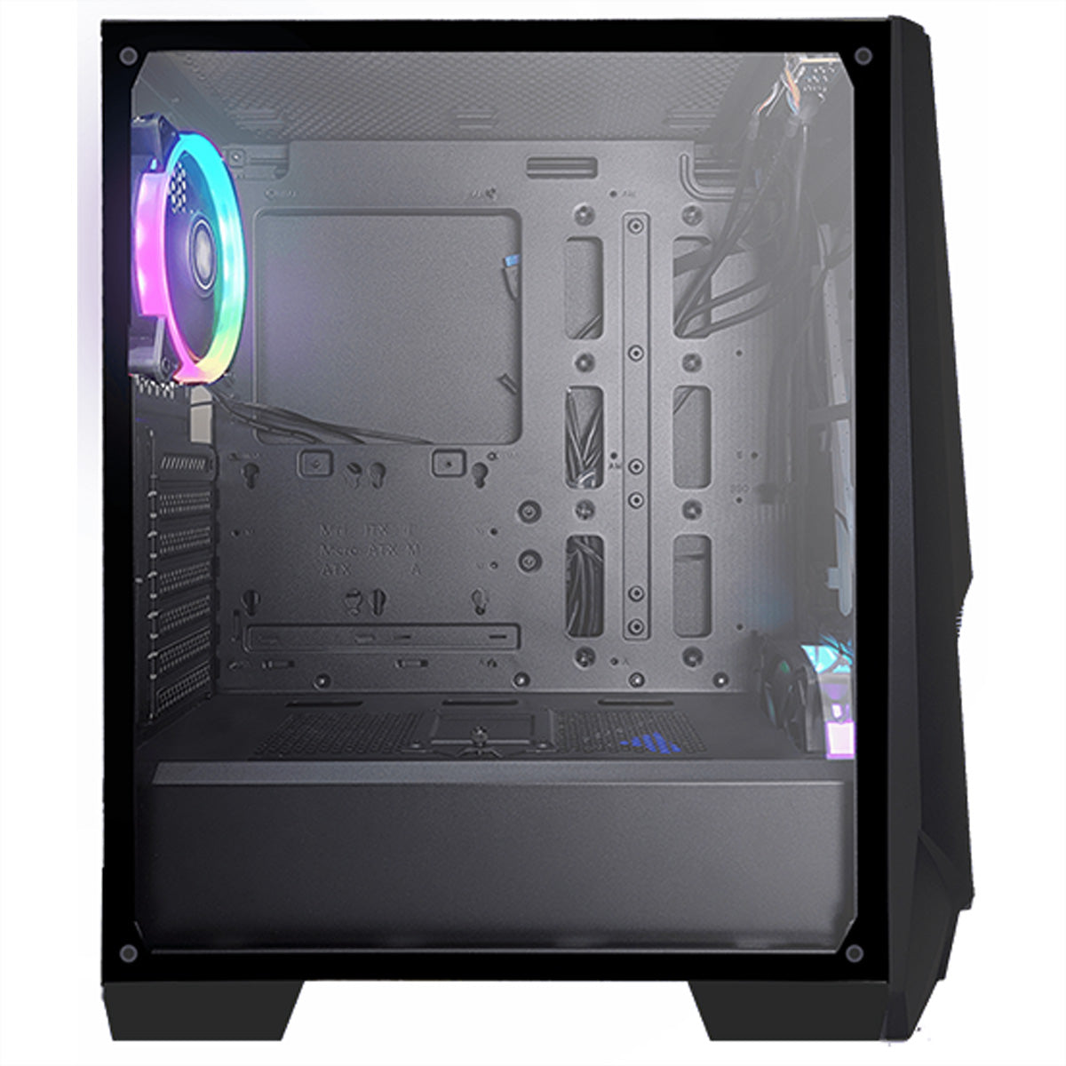 Xilence Xilent Blast X505.ARGB – PC-Gehäuse (Midi-Tower), Schwarz, 2×ARGB Lüfter, 2×USB 3.0, GPU bis 315 mm