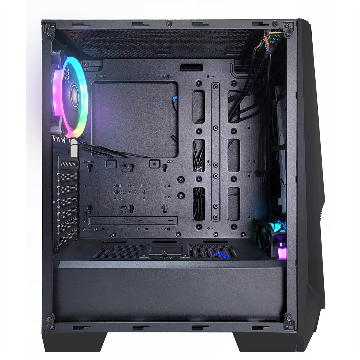 Xilence Xilent Blast X505.ARGB – PC-Gehäuse (Midi-Tower), Schwarz, 2×ARGB Lüfter, 2×USB 3.0, GPU bis 315 mm