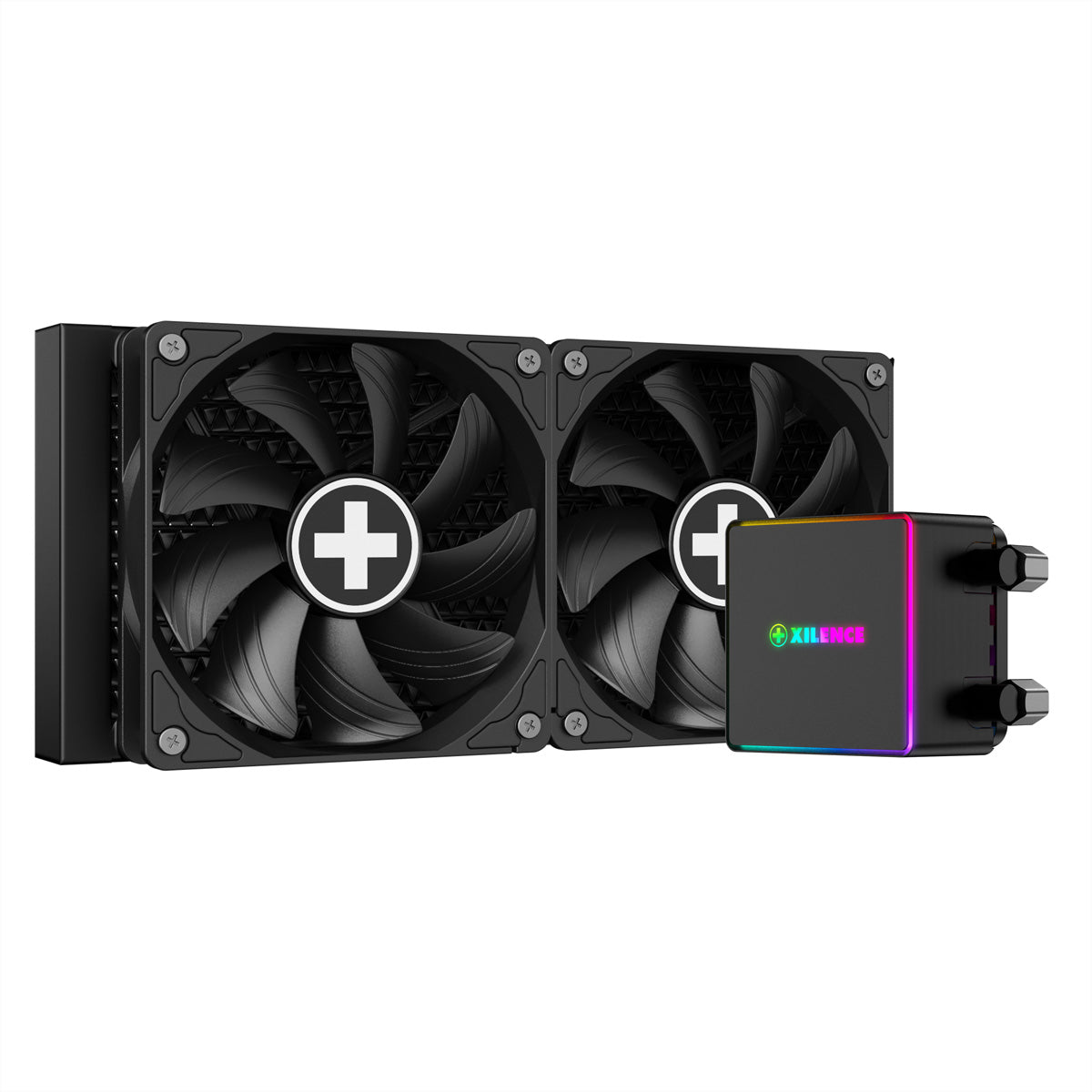 Xilence LQ240PRO – Wasserkühlung – 240 mm Radiator, 2×120 mm PWM FDB, 300 W TDP, ARGB, Schwarz