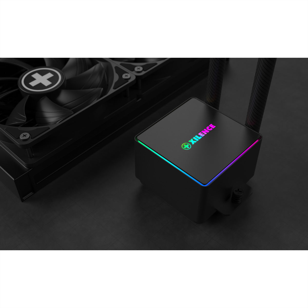 Xilence LQ240PRO – Wasserkühlung – 240 mm Radiator, 2×120 mm PWM FDB, 300 W TDP, ARGB, Schwarz