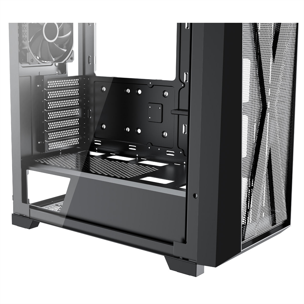 Xilence X912.ARGB – PC-Gehäuse (Midi-Tower) – ATX, Schwarz, 3×ARGB, 1×120 mm, 1×USB-C, GPU bis 375 mm