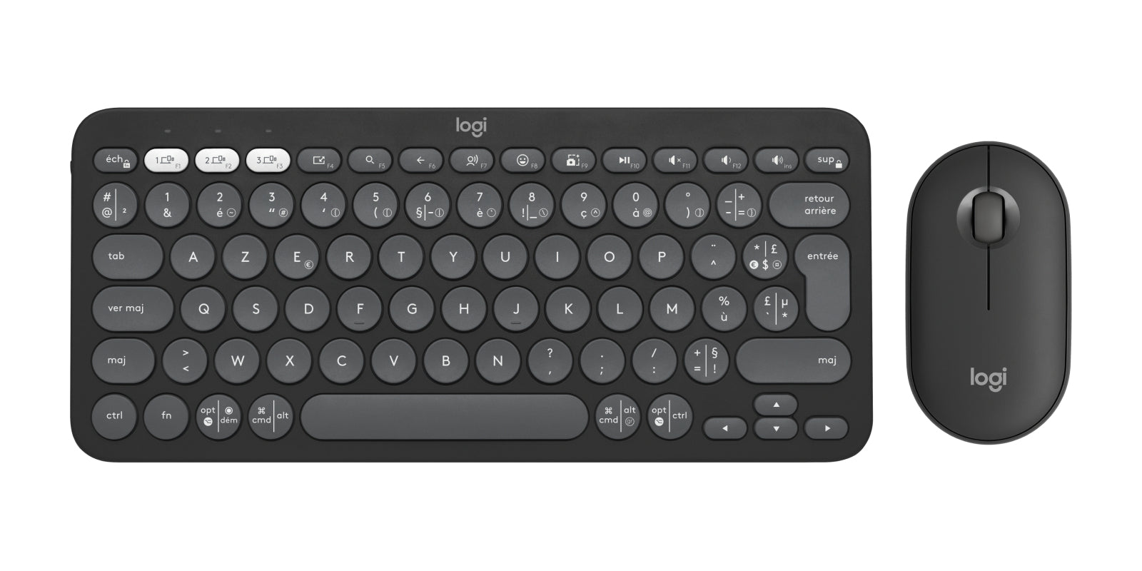 Logitech Pebble 2 – Tastatur, für Logi Bolt Empfänger, Graphit