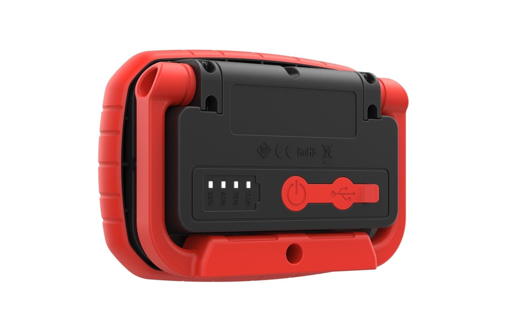 NORDRIDE Arbeitsleuchte 2044 Slim Power – 1000 lm, 10 W, 6000 K, dimmbar, IP66, schwarz/rot
