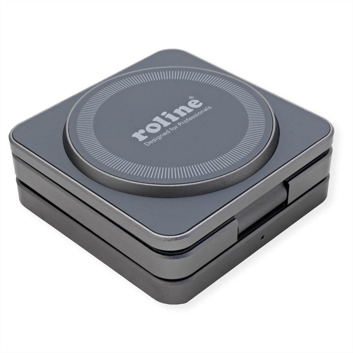 ROLINE 3-in-1 Ladeständer – MagSafe-kompatibel – 15 W – faltbar – für Samsung – Grau