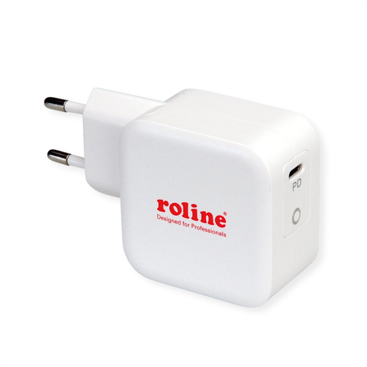 ROLINE USB-Ladegerät 61 W – USB-C×1 – PD, QC 3.0, EU-Stecker (Typ C) – Weiss