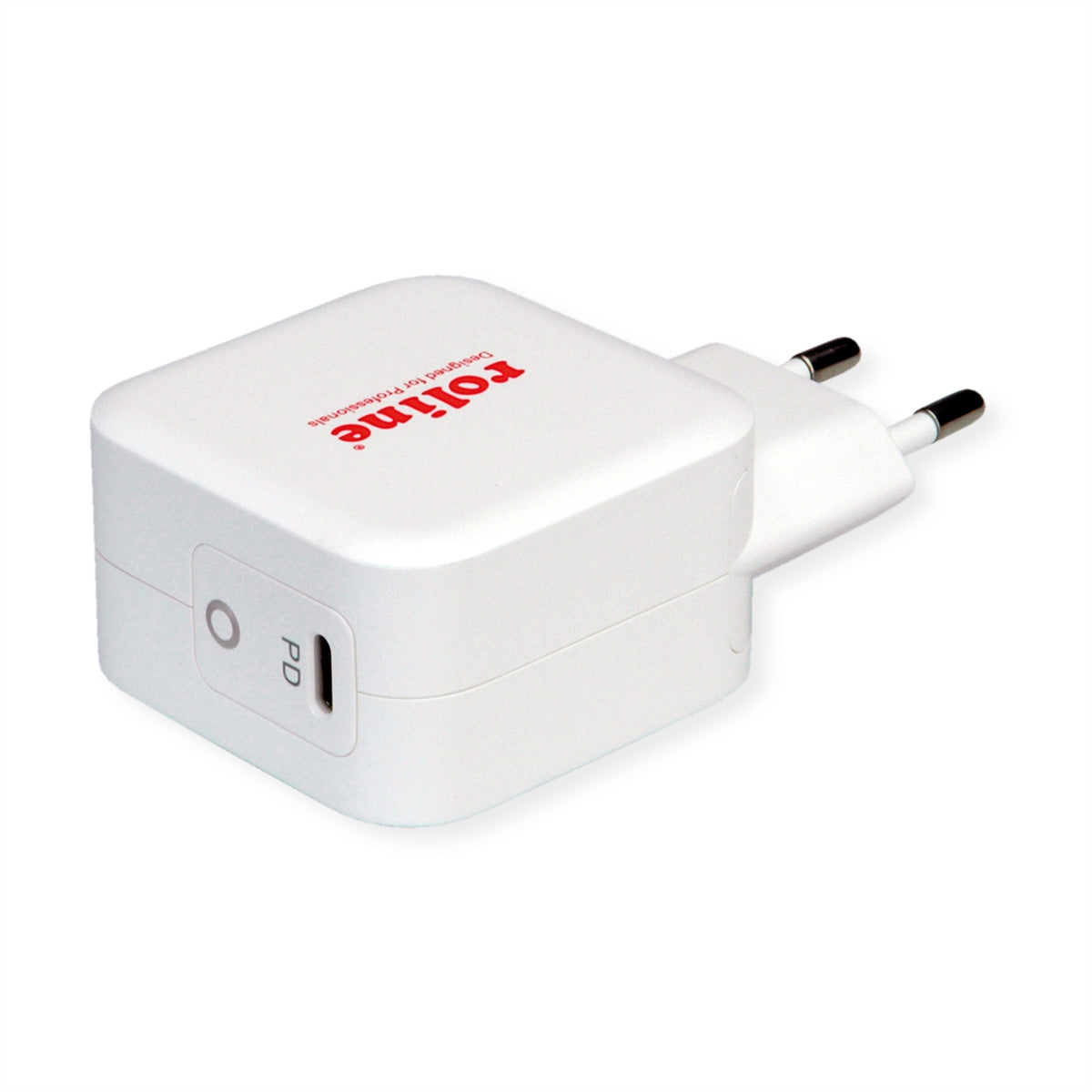 ROLINE USB-Ladegerät 61 W – USB-C×1 – PD, QC 3.0, EU-Stecker (Typ C) – Weiss