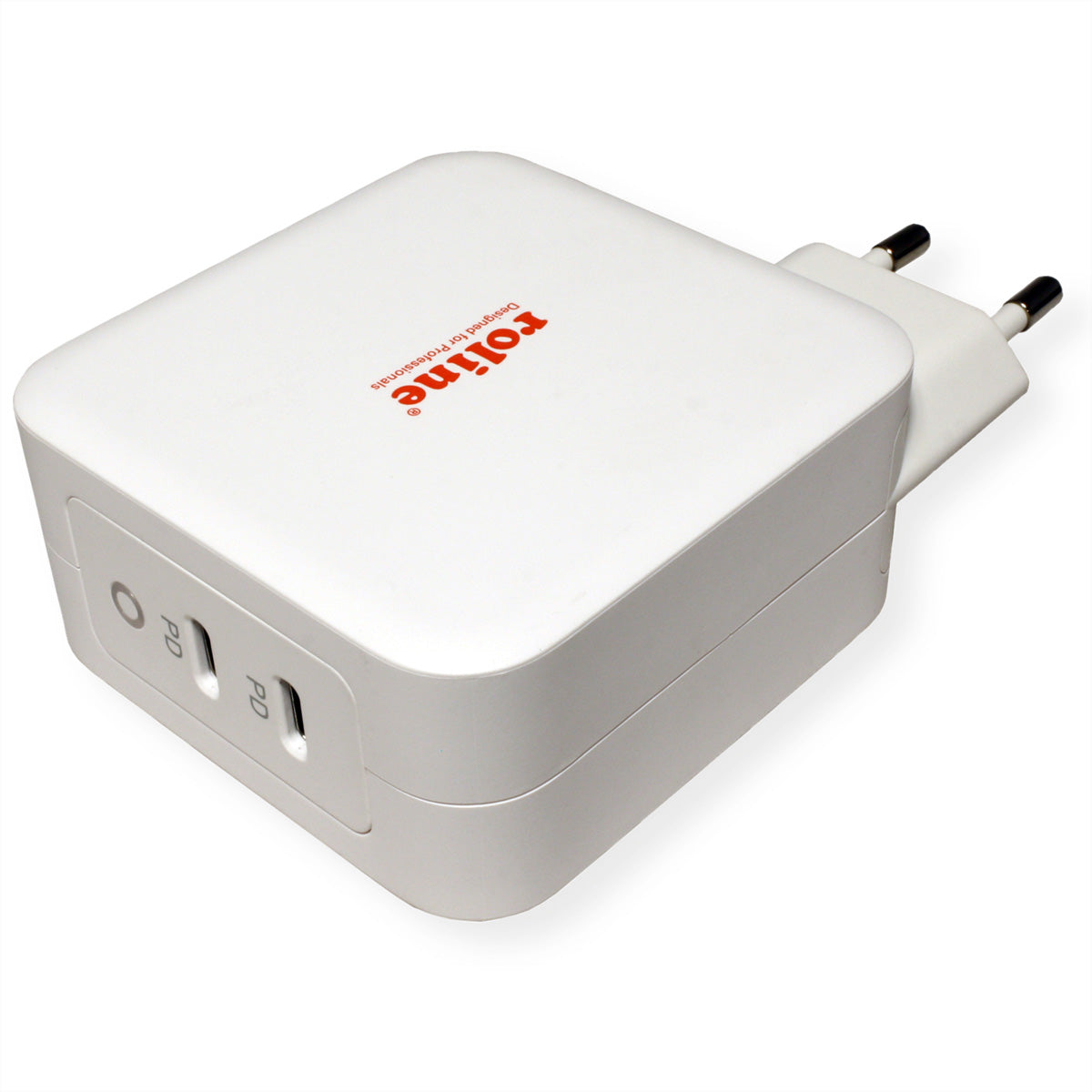 ROLINE USB-Ladegerät 100 W – USB-C×2 – PD, GaN – EU-Stecker (Typ C)