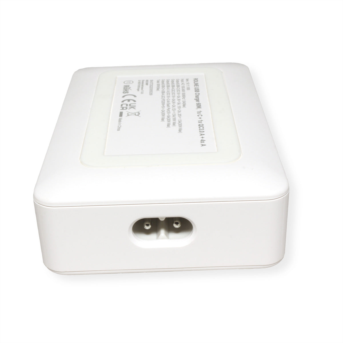 ROLINE USB-Desktop-Ladegerät 60 W – USB-C×1, USB-A×5 – PD, QC 3.0 – Weiss