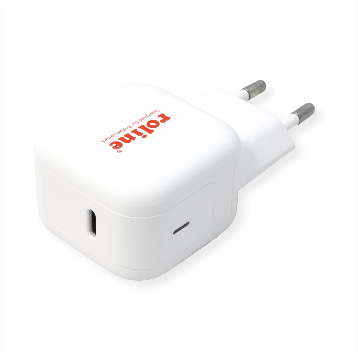 ROLINE USB-Ladegerät 20 W – USB-C×1 – GaN, EU-Stecker (Typ C), Weiss