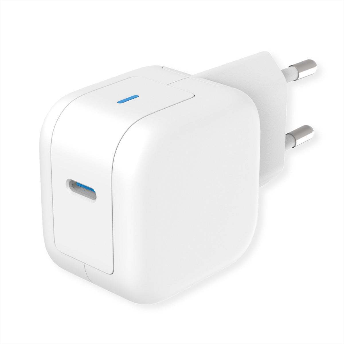 ROLINE USB-Ladegerät 20 W – USB-C×1 – GaN, EU-Stecker (Typ C), Weiss