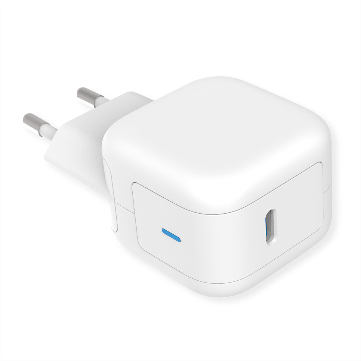 ROLINE USB-Ladegerät 20 W – USB-C×1 – GaN, EU-Stecker (Typ C), Weiss