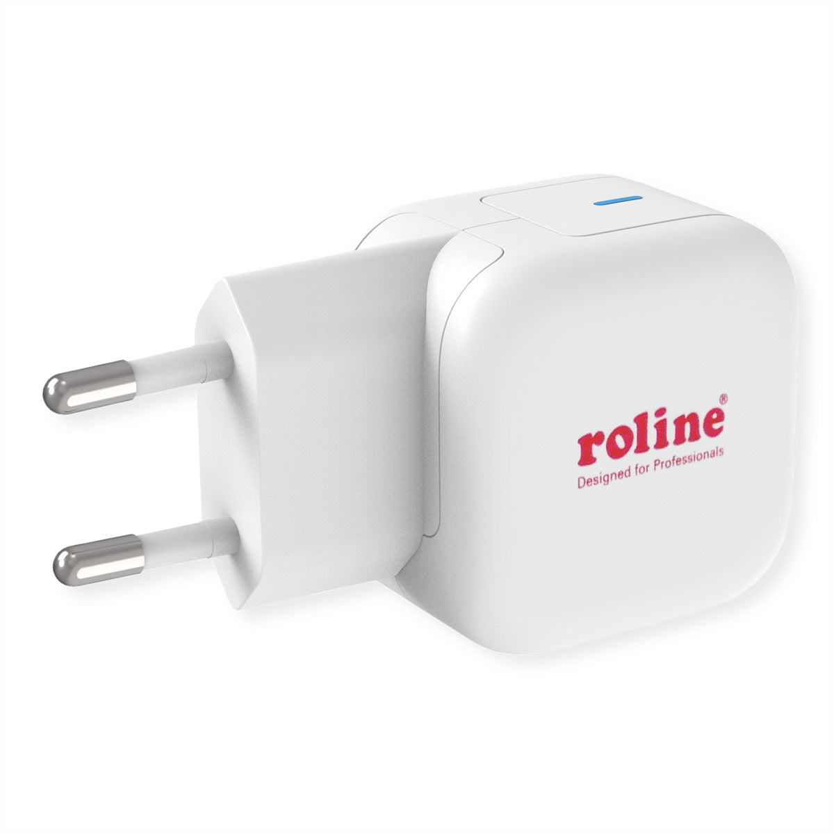 ROLINE USB-Ladegerät 20 W – USB-C×1 – GaN, EU-Stecker (Typ C), Weiss