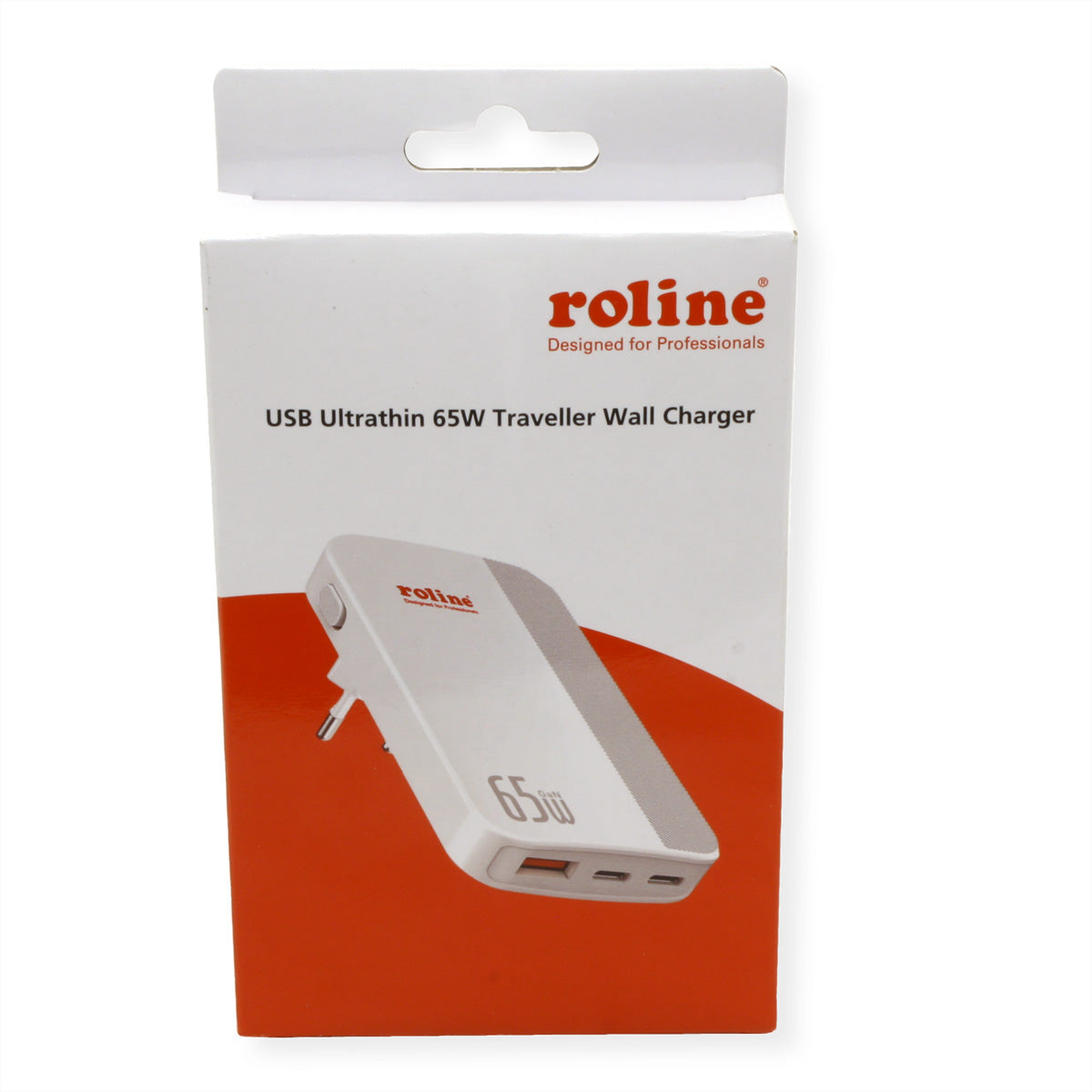 ROLINE USB-Ladegerät 65 W – USB-C×2, USB-A×1 – EU-Stecker (Typ C)