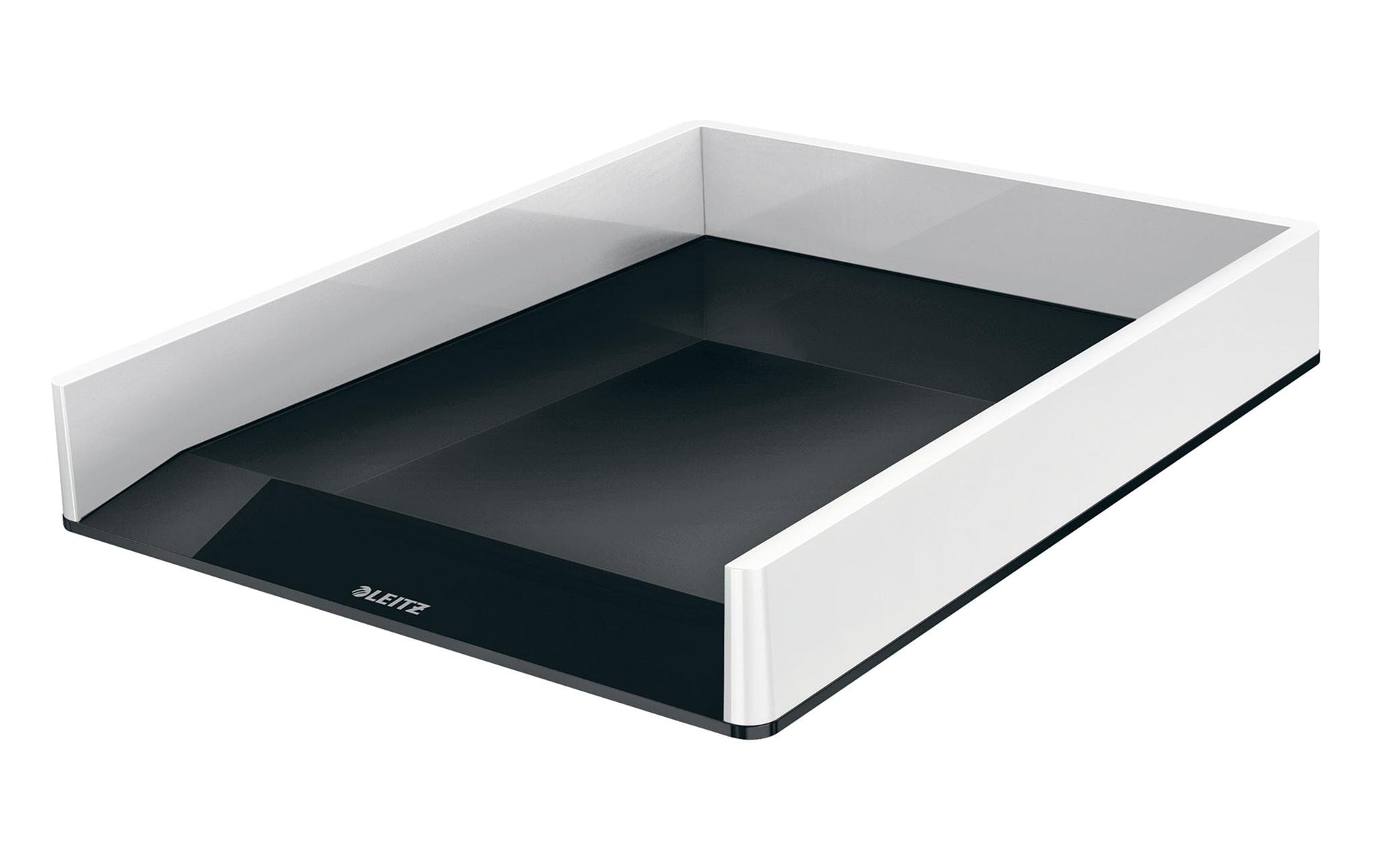 Leitz WOW Duo Colour – Briefkorb für A4, Polystyrol (PS), Schwarz/Weiss, Hochglänzend, 267 × 49 × 336 mm