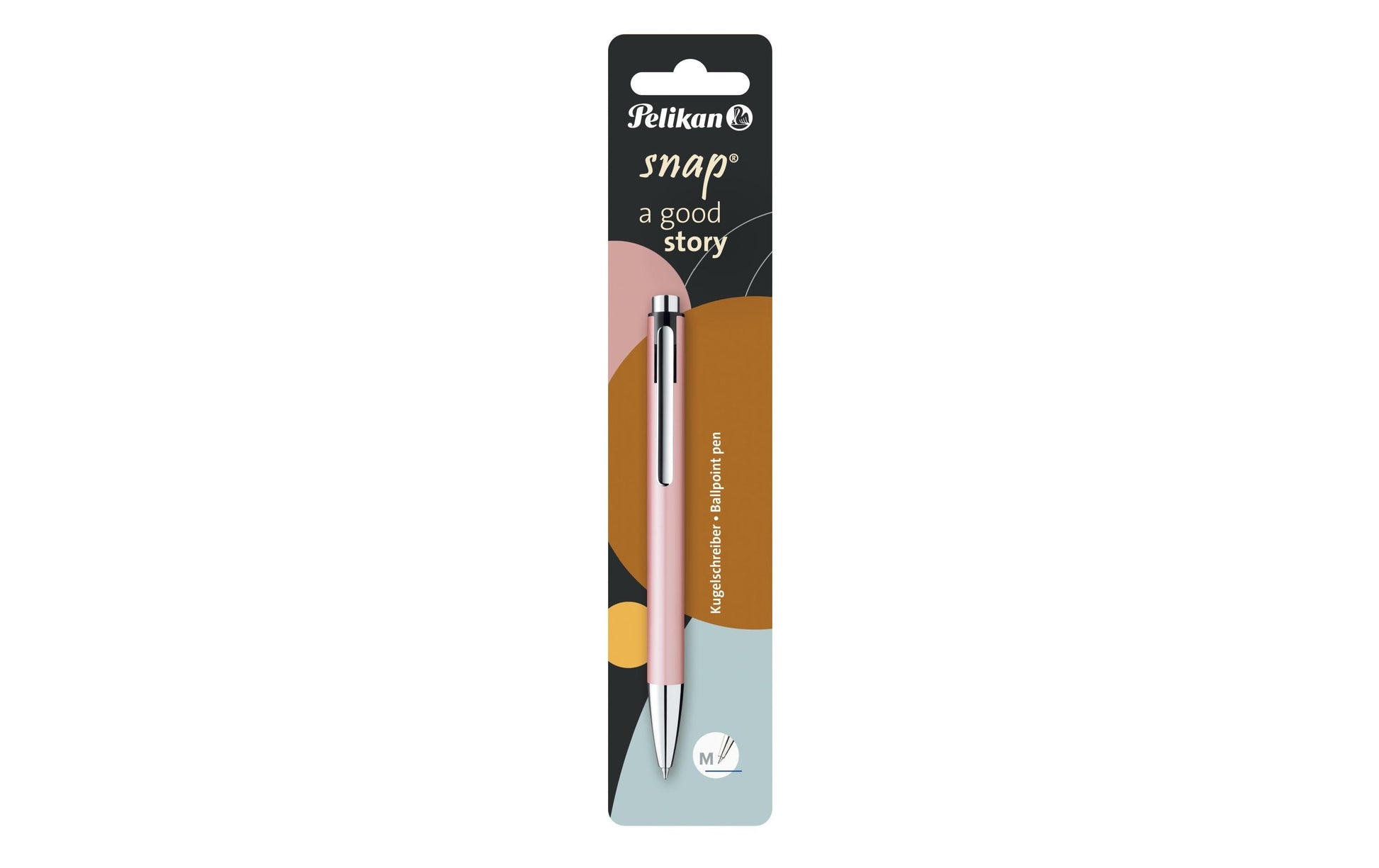 Pelikan Snap Kugelschreiber – Blau, Spitze 0,5 mm, Druck, Metall, Roségold, dokumentenecht, nachfüllbar