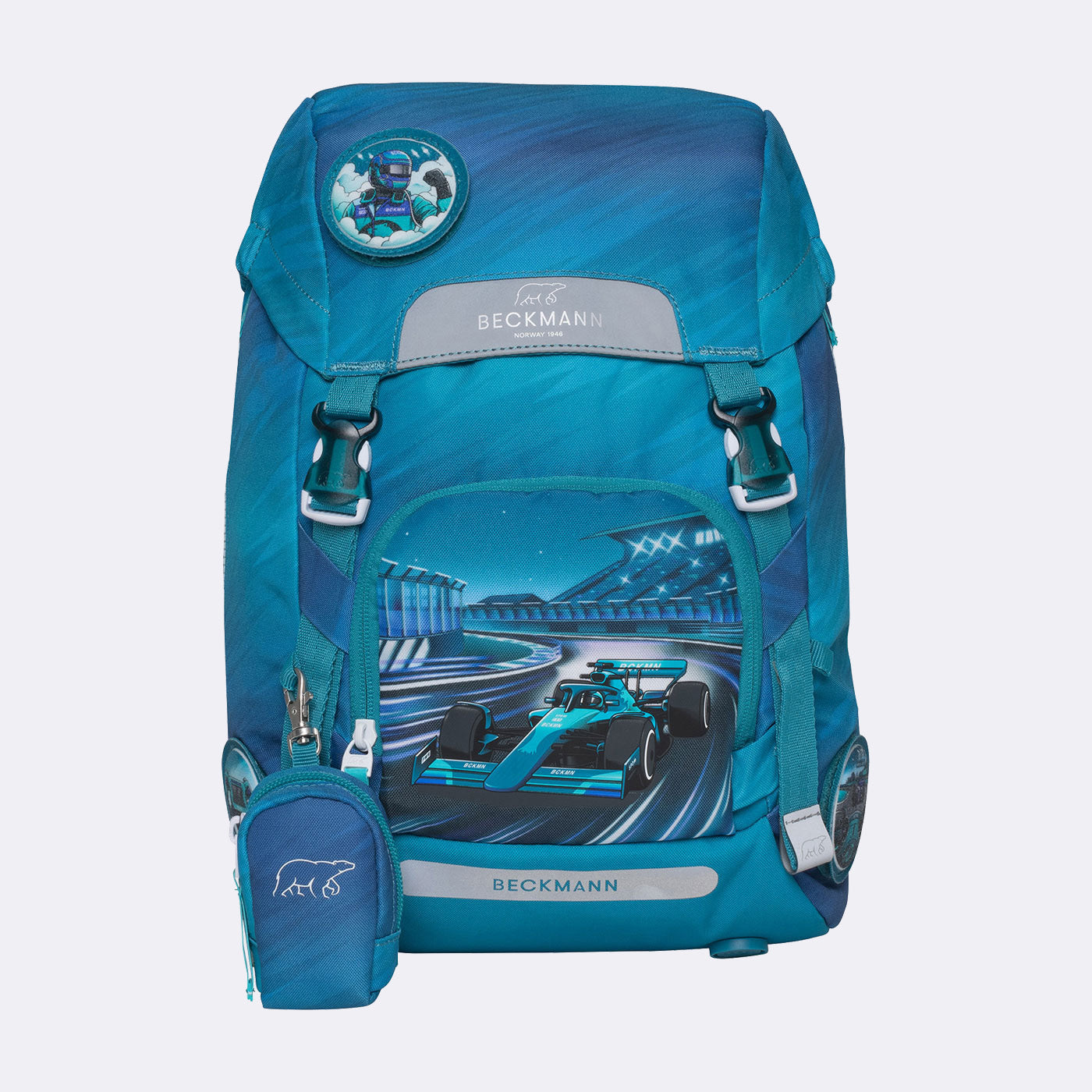 Beckmann Classic Schulrucksack 1st – 6-teilig – Racing