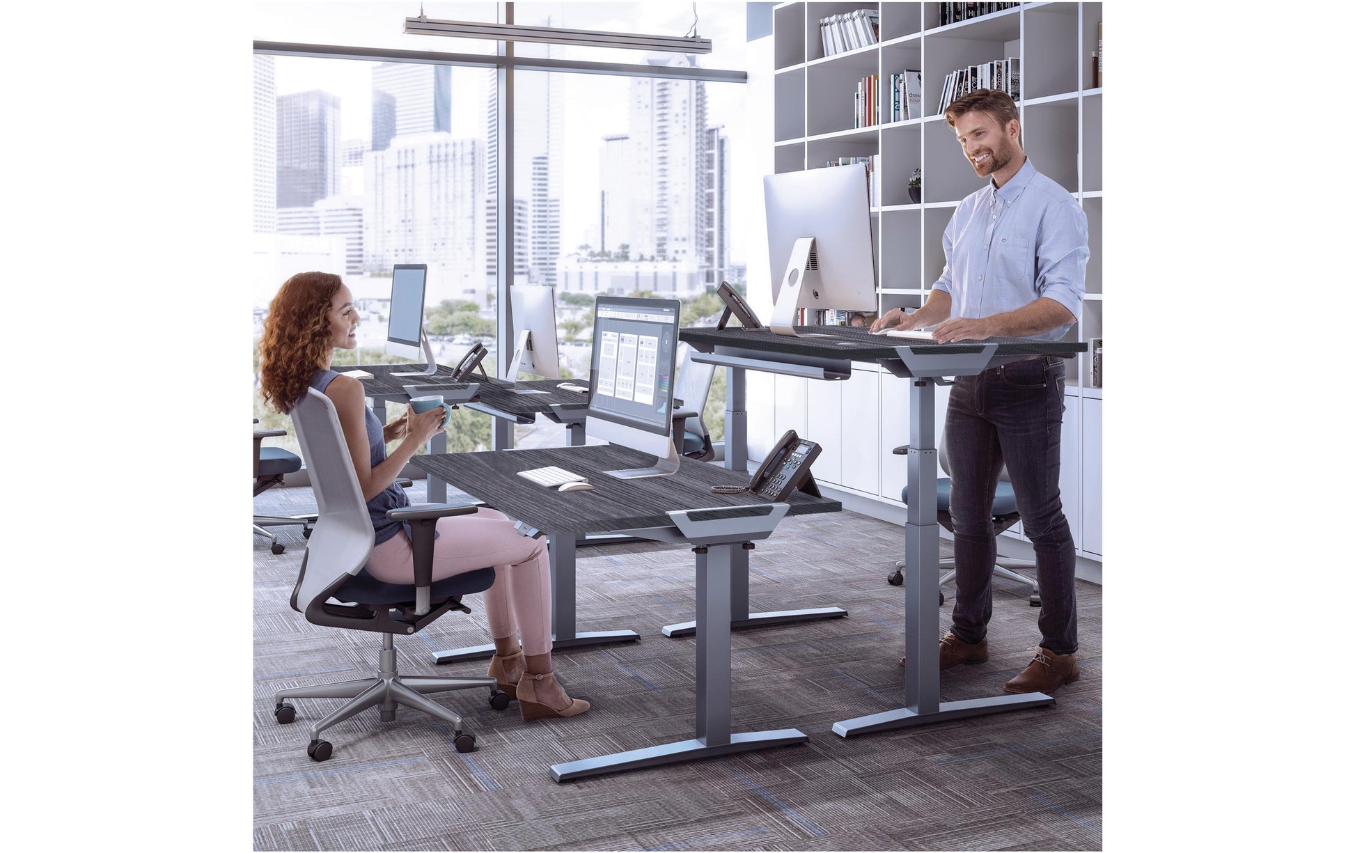 Fellowes Tischplatte – 140 × 80 × 2,5 cm – Eiche – für Levado, Cambio