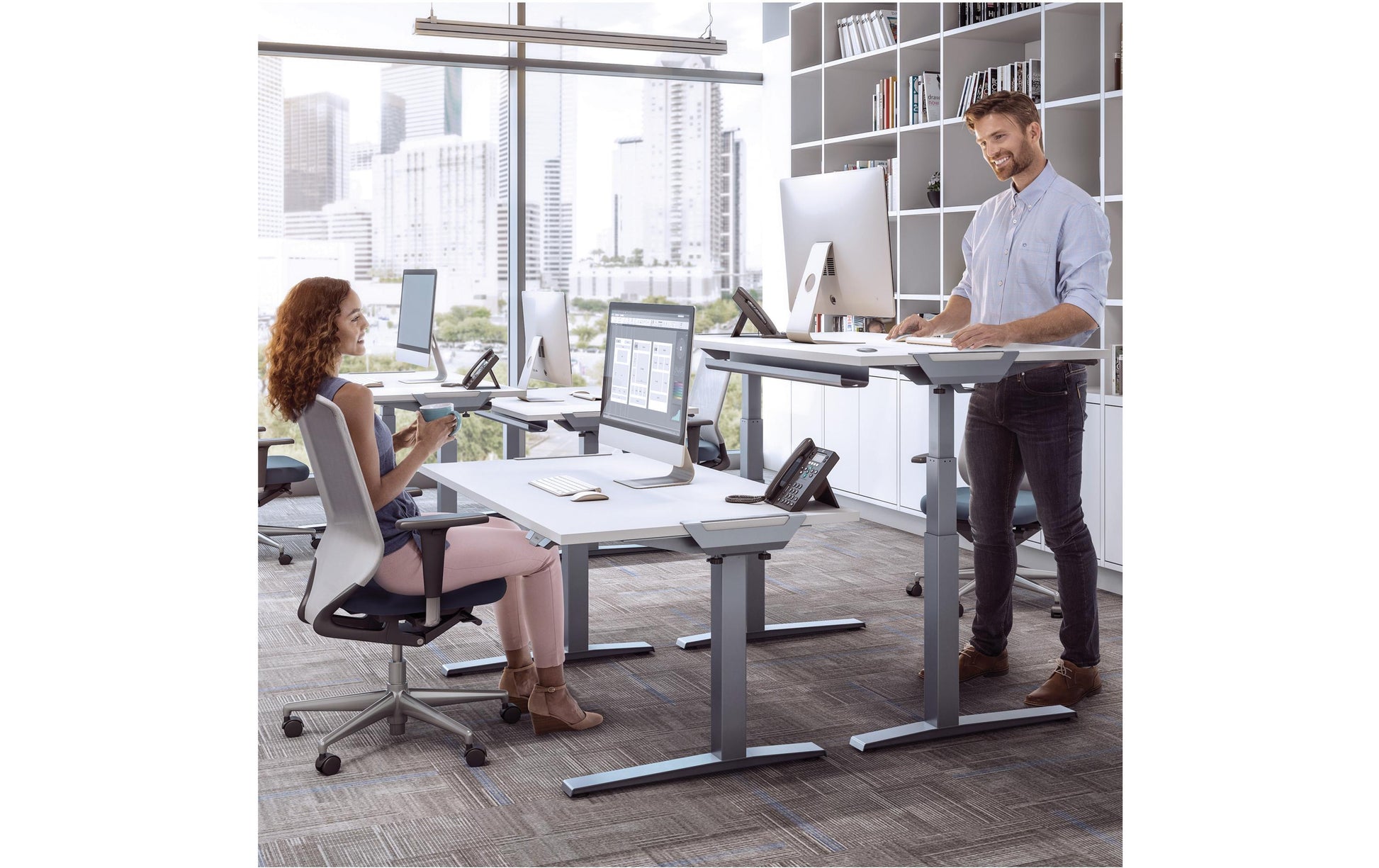 Fellowes Tischplatte – 180 × 80 × 2,5 cm – weiss – für Levado, Cambio