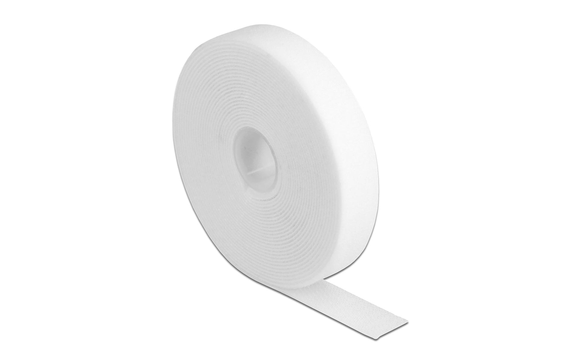 DeLOCK Klettband, 5 m × 20 mm – Weiss