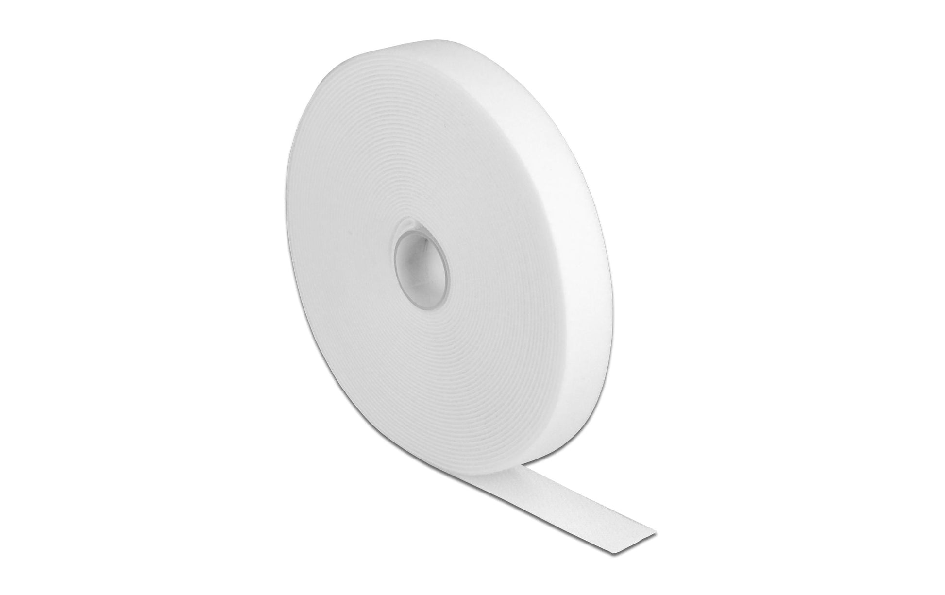 DeLOCK Klettband, 20 mm × 10 m – Weiss