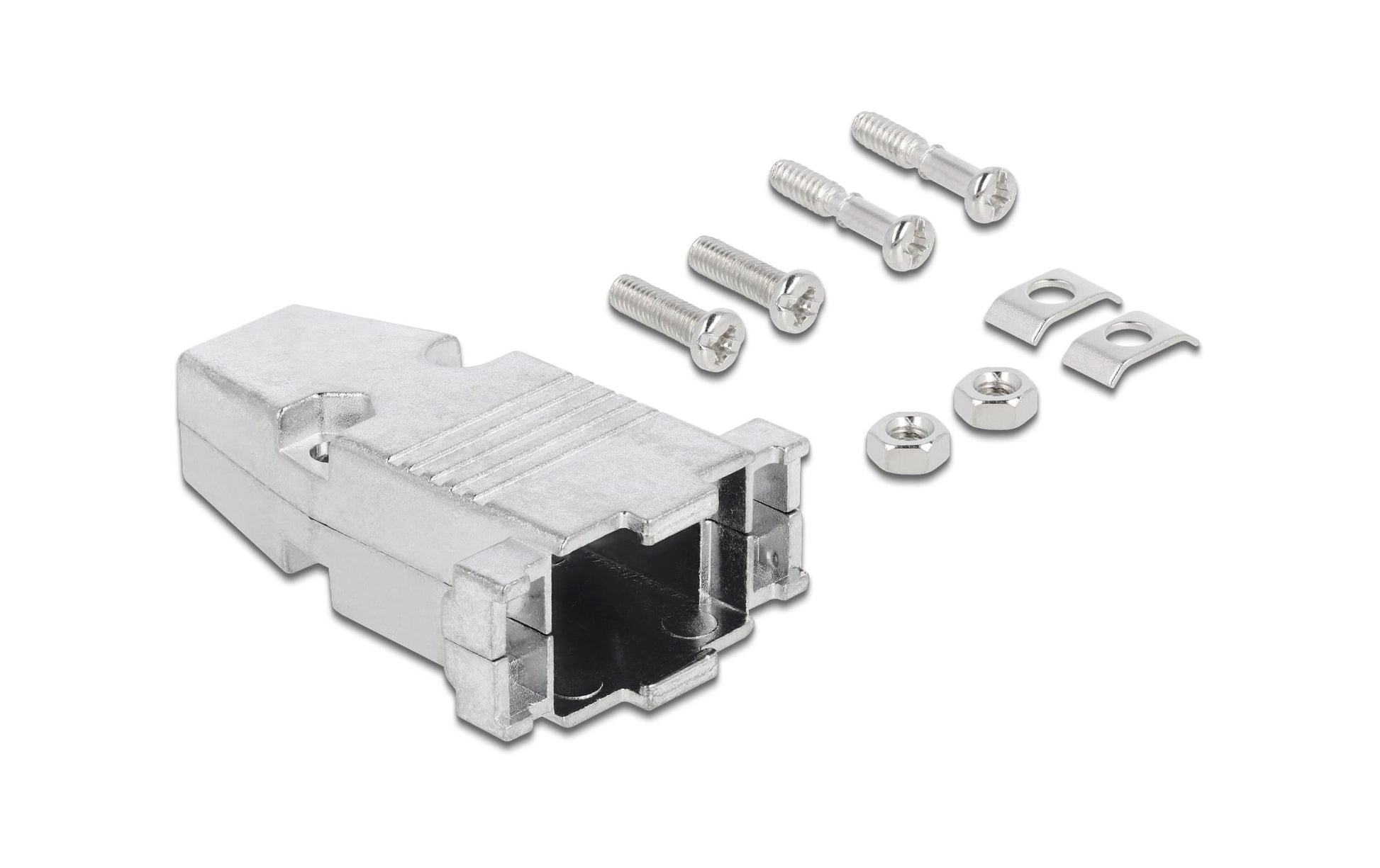 DeLOCK D-Sub9 Metallgehäuse (DB9) – 30,8 × 7,5 mm, Silber