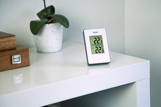 Alecto WS-1050 – Wetterstation, Funk (433 MHz), Innen/Aussen, inkl. Aussensensor – Weiss (2er-Pack)