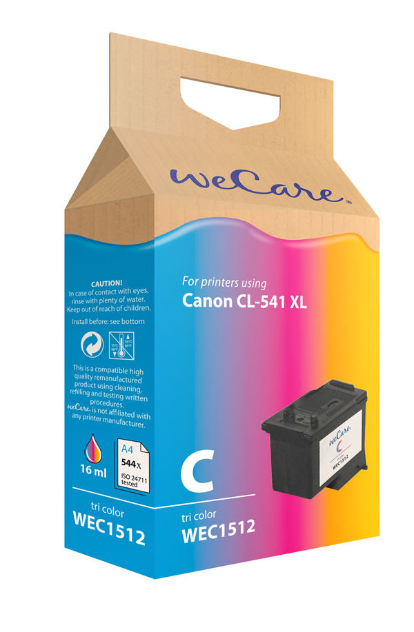 Wecare CL-541XL Dreifarbig Tintenpatrone (Kompatibel) – 16 ml – für Canon Pixma MG2140/2150/2250 …
