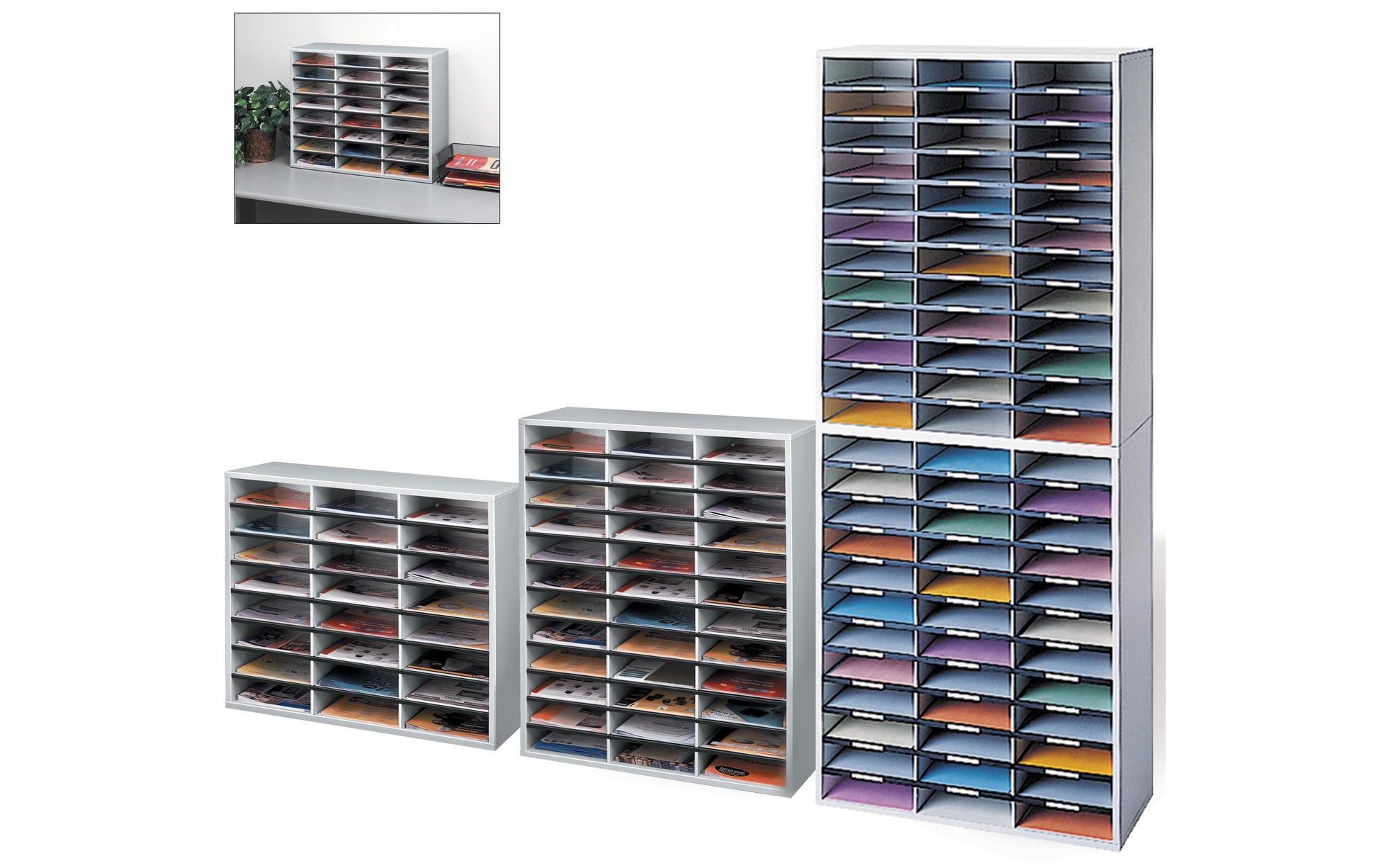 Fellowes Sichttafel A4 – für 36 Fächer, weiss, Karton, 881 × 737 × 302 mm