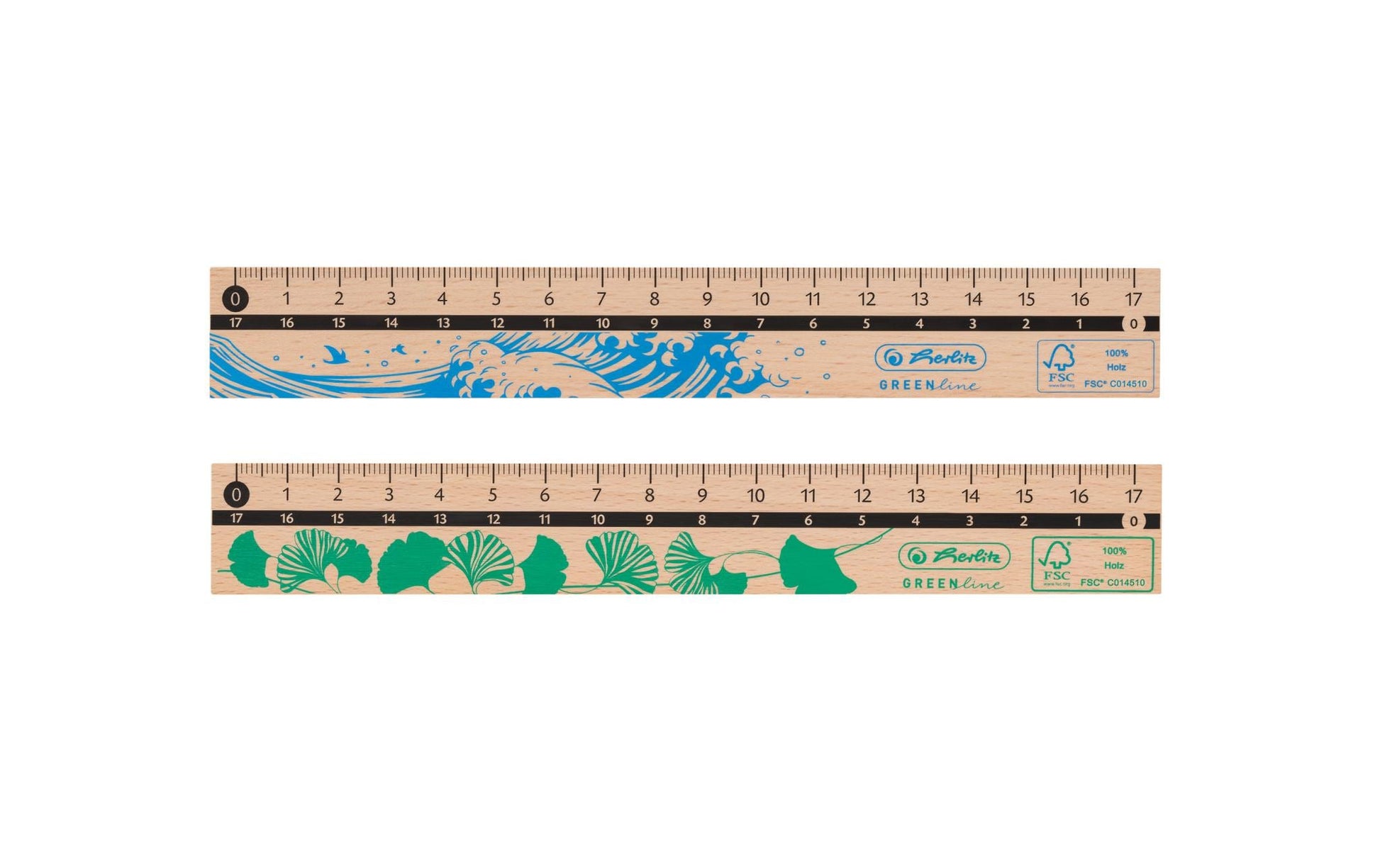 Herlitz Lineal – Holz – 17 cm – Braun