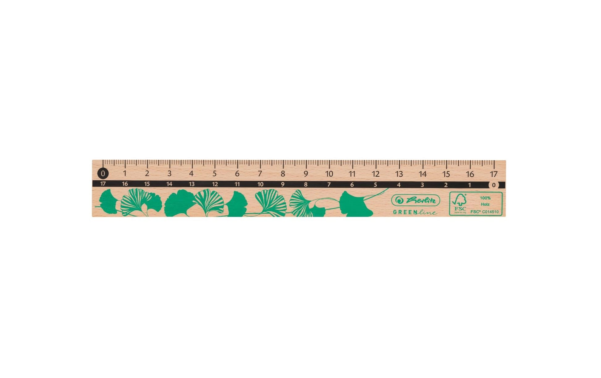 Herlitz Lineal – Holz – 17 cm – Braun