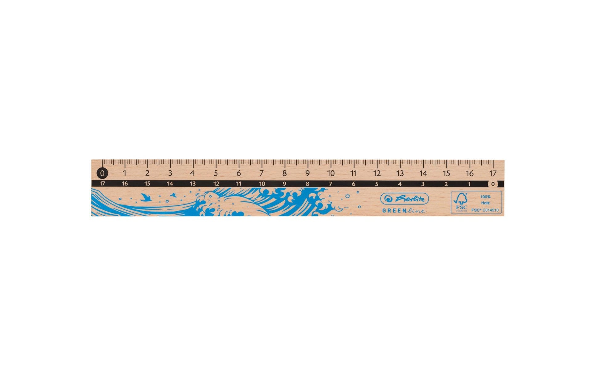 Herlitz Lineal – Holz – 17 cm – Braun