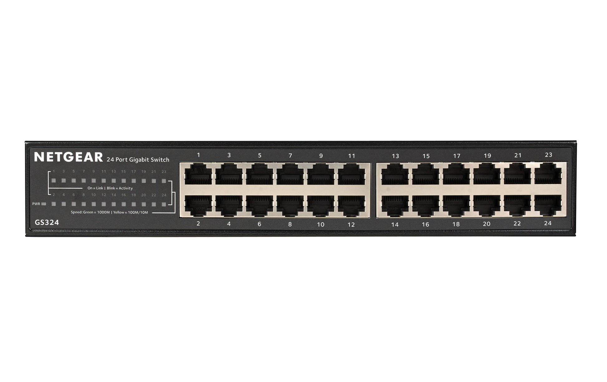 NETGEAR GS324 – Unmanaged Switch – 24× 1G, 19", 1U