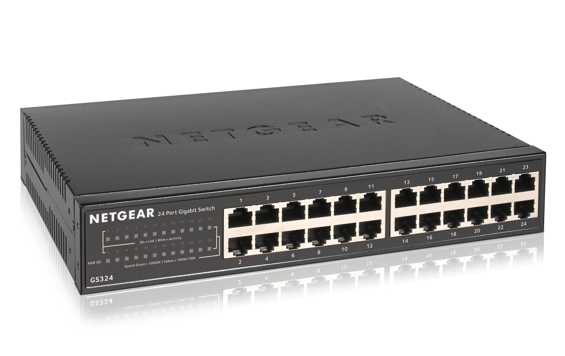 NETGEAR GS324 – Unmanaged Switch – 24× 1G, 19", 1U