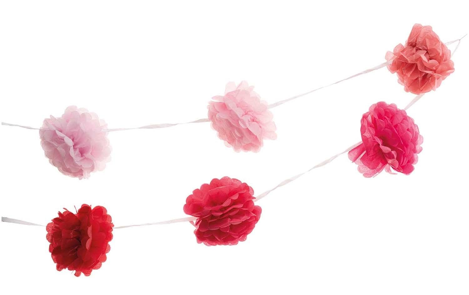 Rico Design Pompon-Girlande – Pink – 1,8 m – 2 Stk