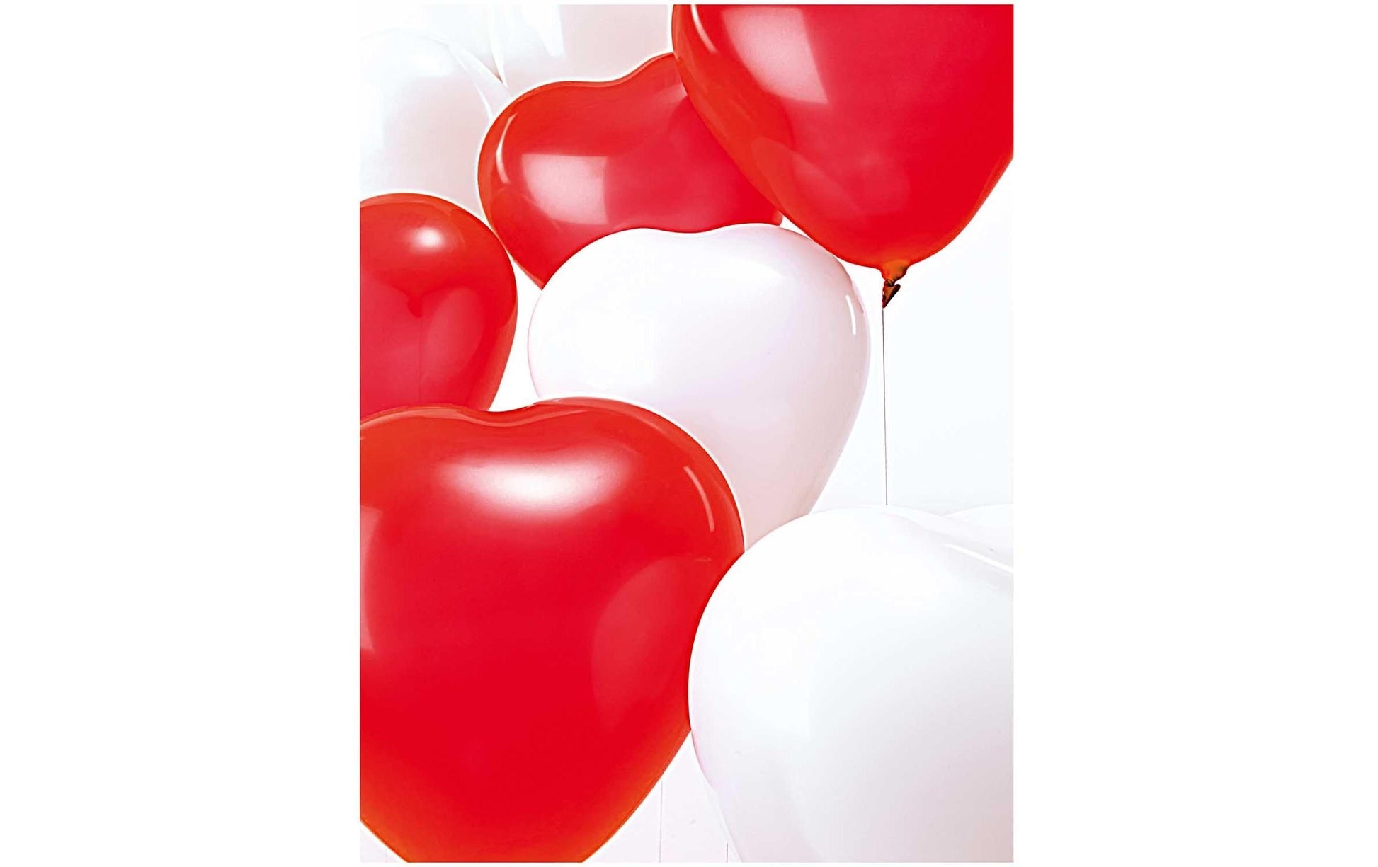 Rico Design Herzluftballons – Rot – Ø 30 cm – Latex – 12 Stk