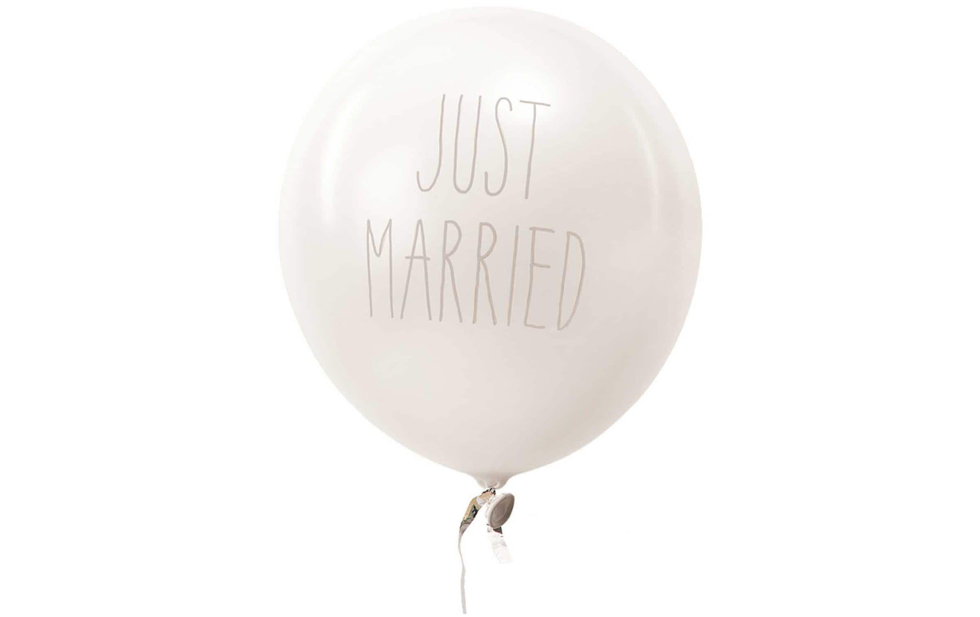 Rico Design Just Married Luftballons – Weiss – Ø 30 cm – Latex – 12 Stk