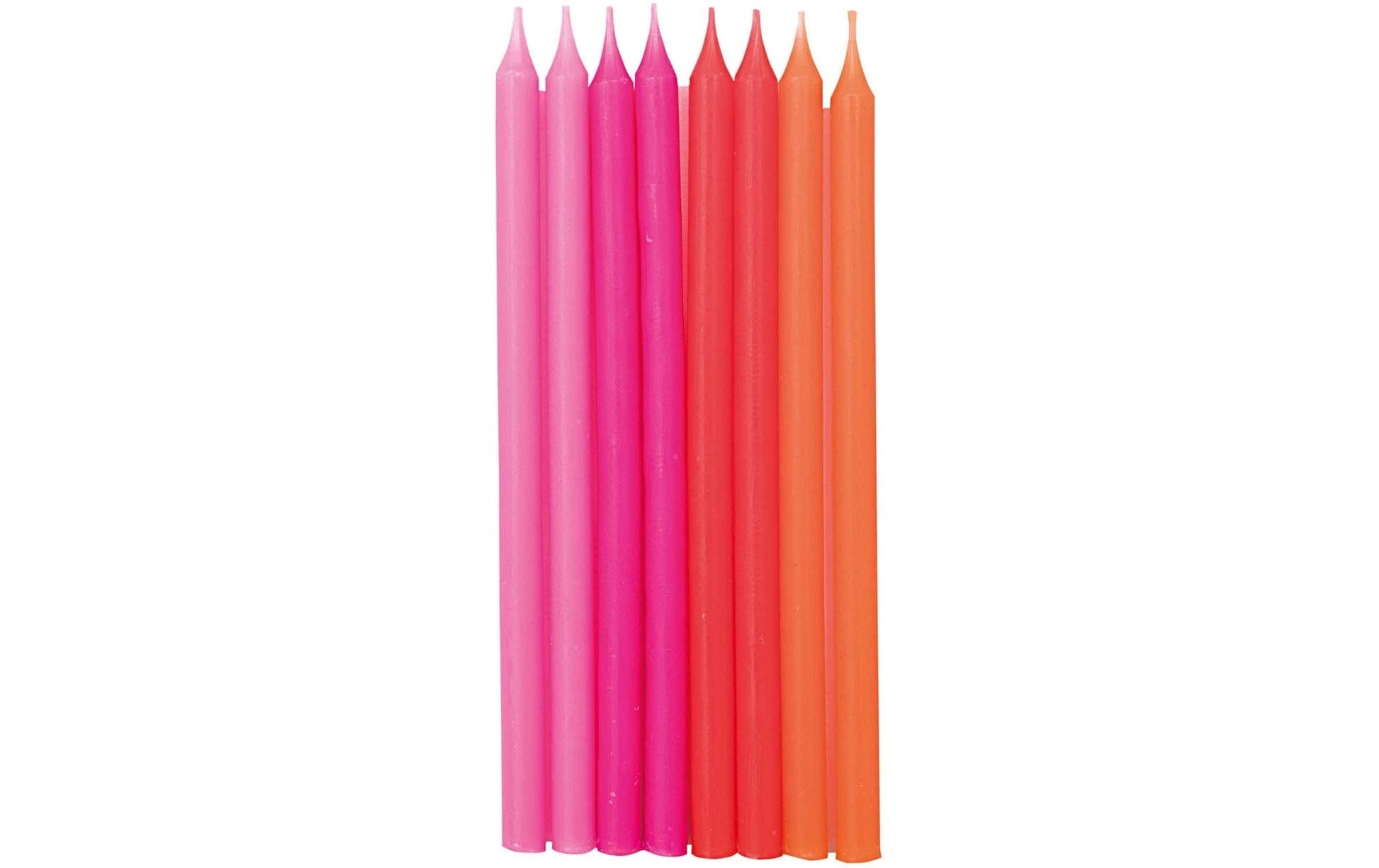 Rico Design Geburtstagskerzen – Neonorange – Ø 0,6 mm – 16 Stk