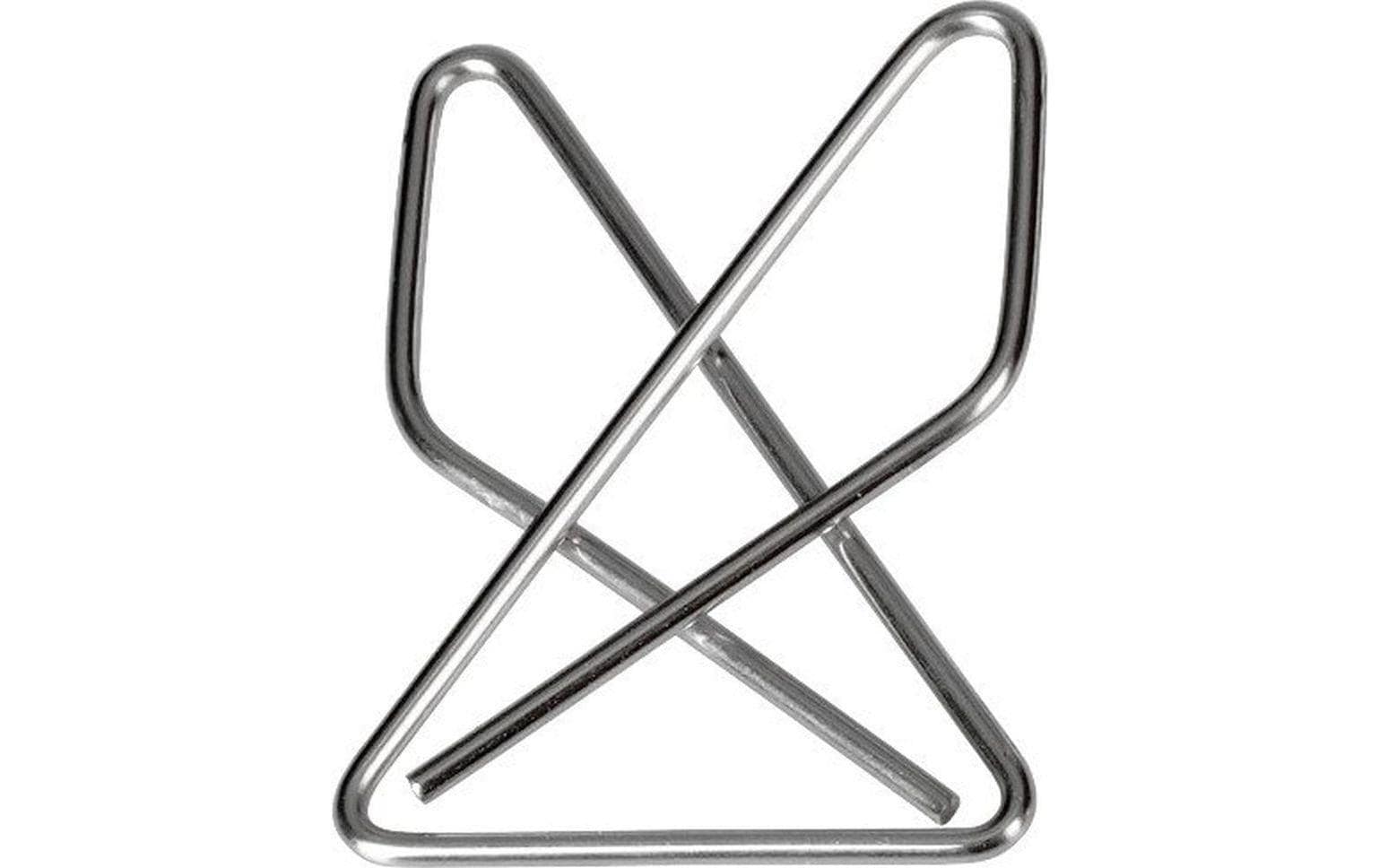 Omega Büroklammern – Kreuzklammern – 50 mm – Metall – Silber – 75 Stück
