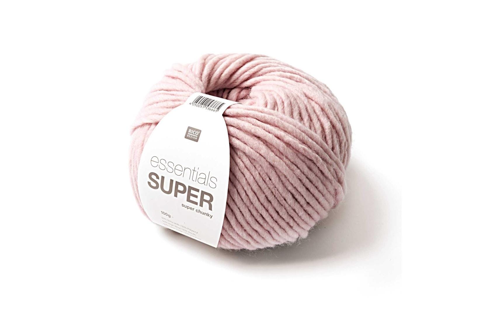 Rico Design Essentials Super Super Chunky Garn Rosa – 100 g, 90 m, Polyacryl, Nadel 10 mm, 1 Stk.