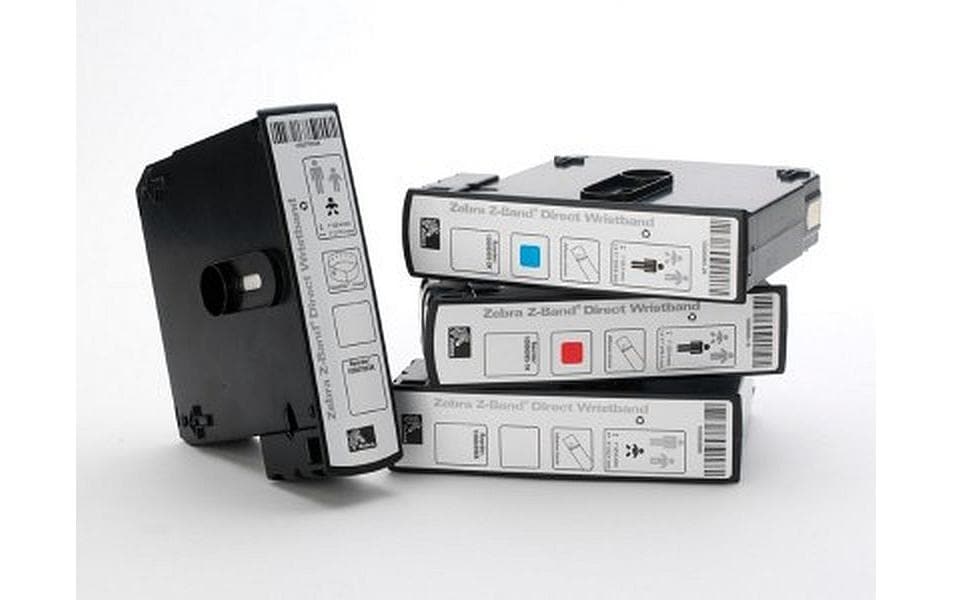 Zebra Armbandetiketten Z-Band Direct, 25 mm × 279 mm, weiss, für HC100, ZD510