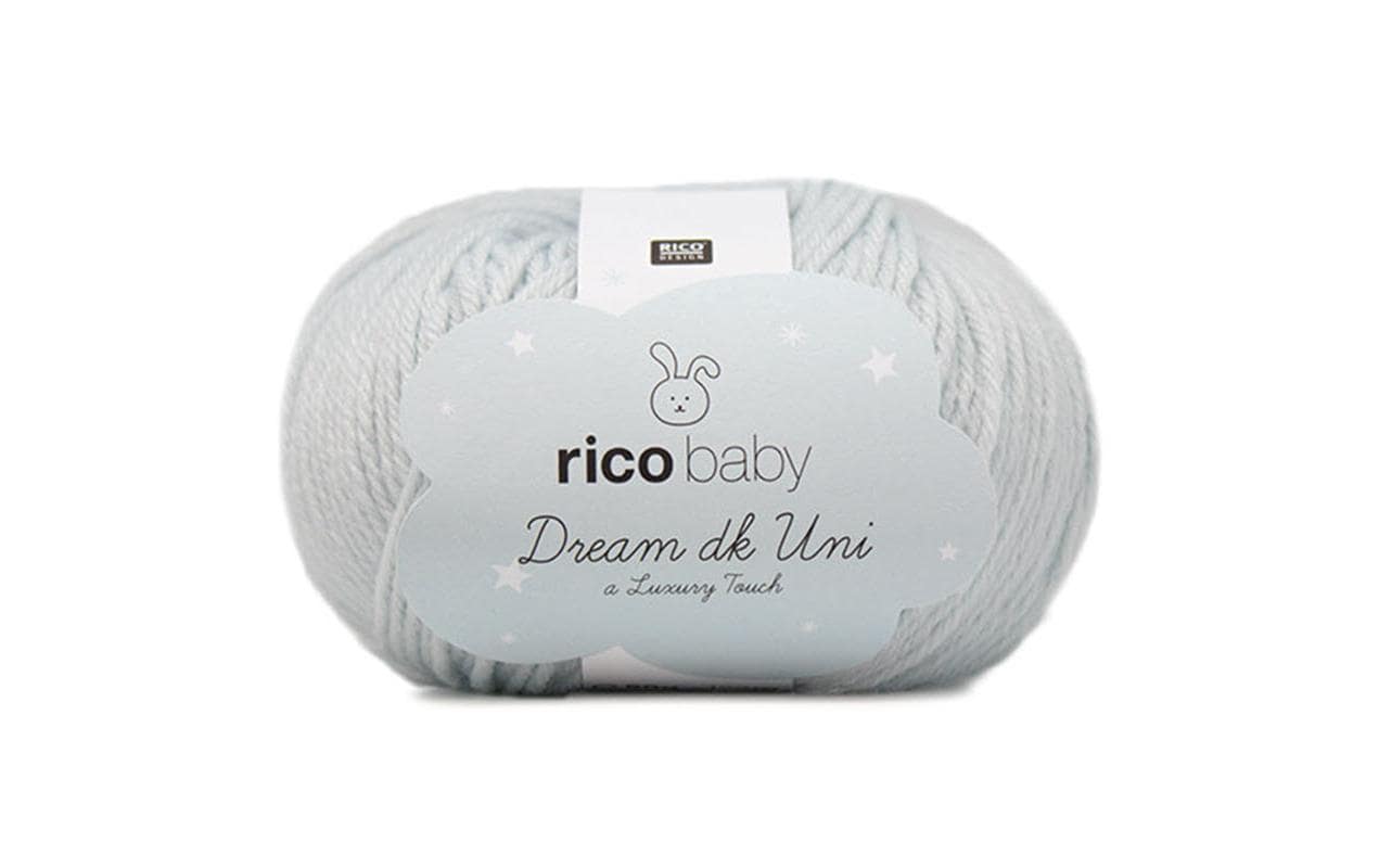 Rico Design Baby Dream Uni DK Garn Hellblau – 50 g, 115 m, Nadel 4 mm, 50% Polyamid/50% Polyacryl