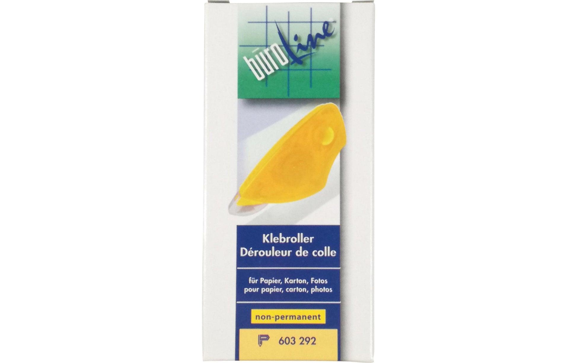 Buroline Kleberoller wiederablösbar – 8 mm × 8 m, 1 Stk., für Papier, Karton