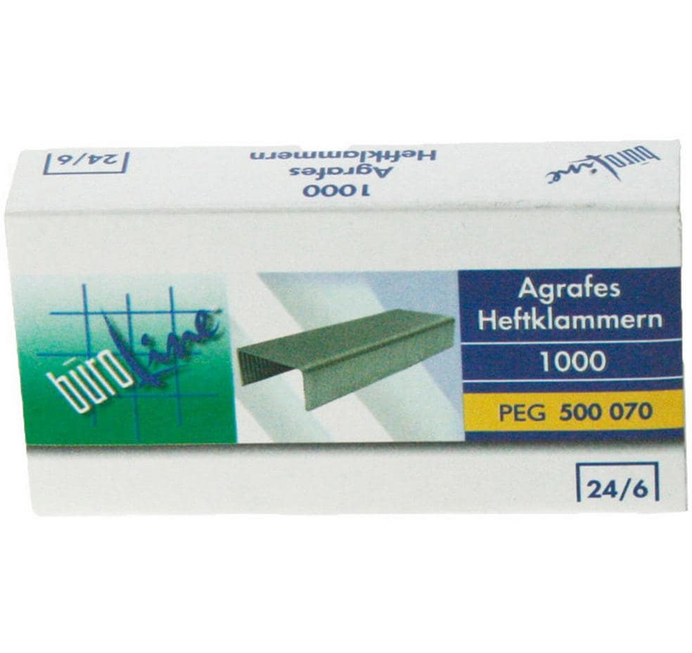 Buroline Büroline Heftklammern – 24/6, 1'000 Stück